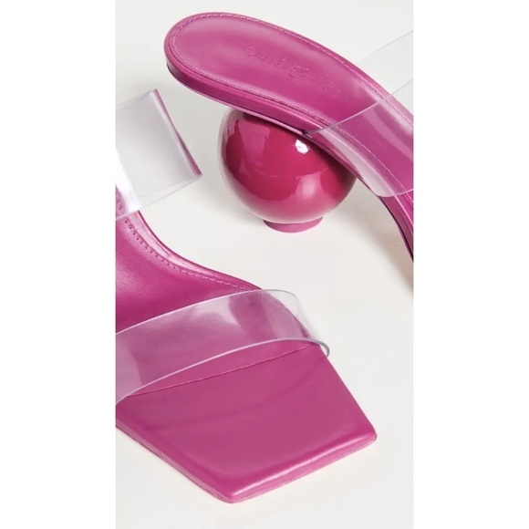 NIB Cult Gaia Nhu Spherical-Heel Transparent Sandals in Bloom Sz. 6 - Picture 6 of 8